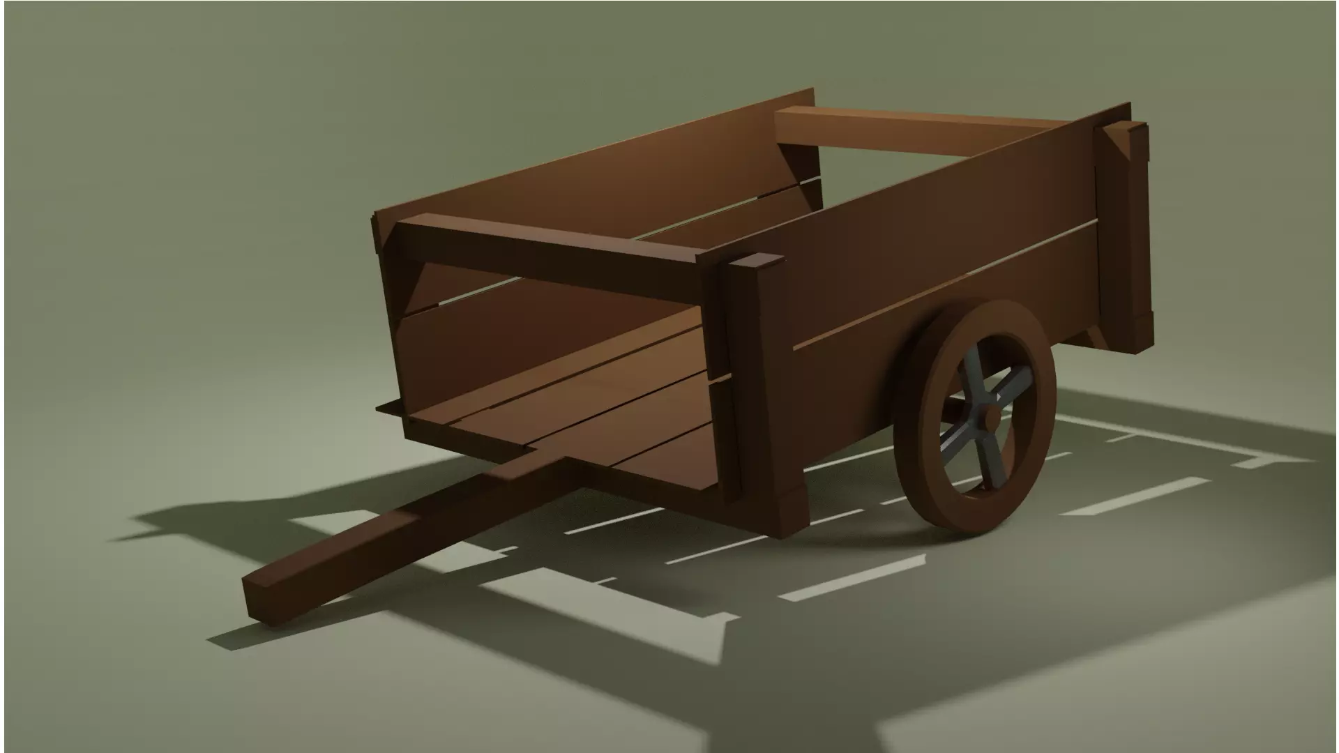 small cart Free low-poly 3D model