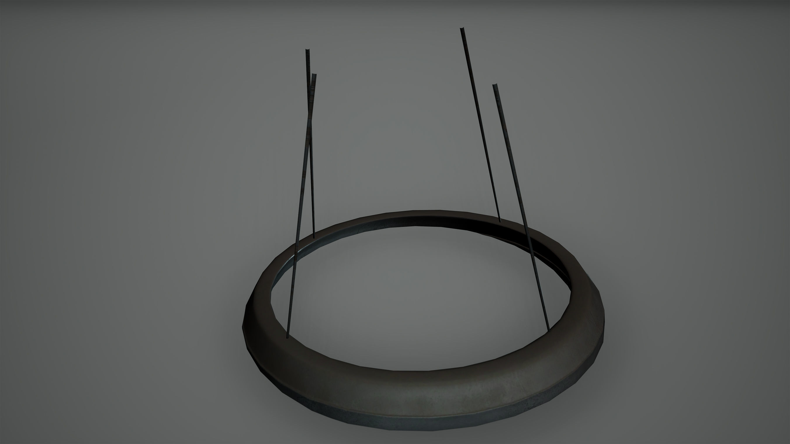 Cyberpunk Ceiling Light Low Poly Game Ready Low-poly 3D model_2