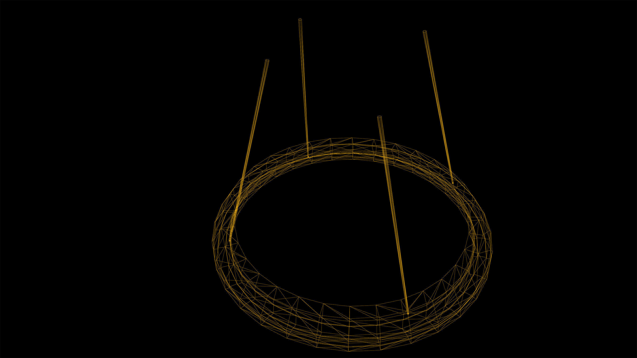 Cyberpunk Ceiling Light Low Poly Game Ready Low-poly 3D model_1