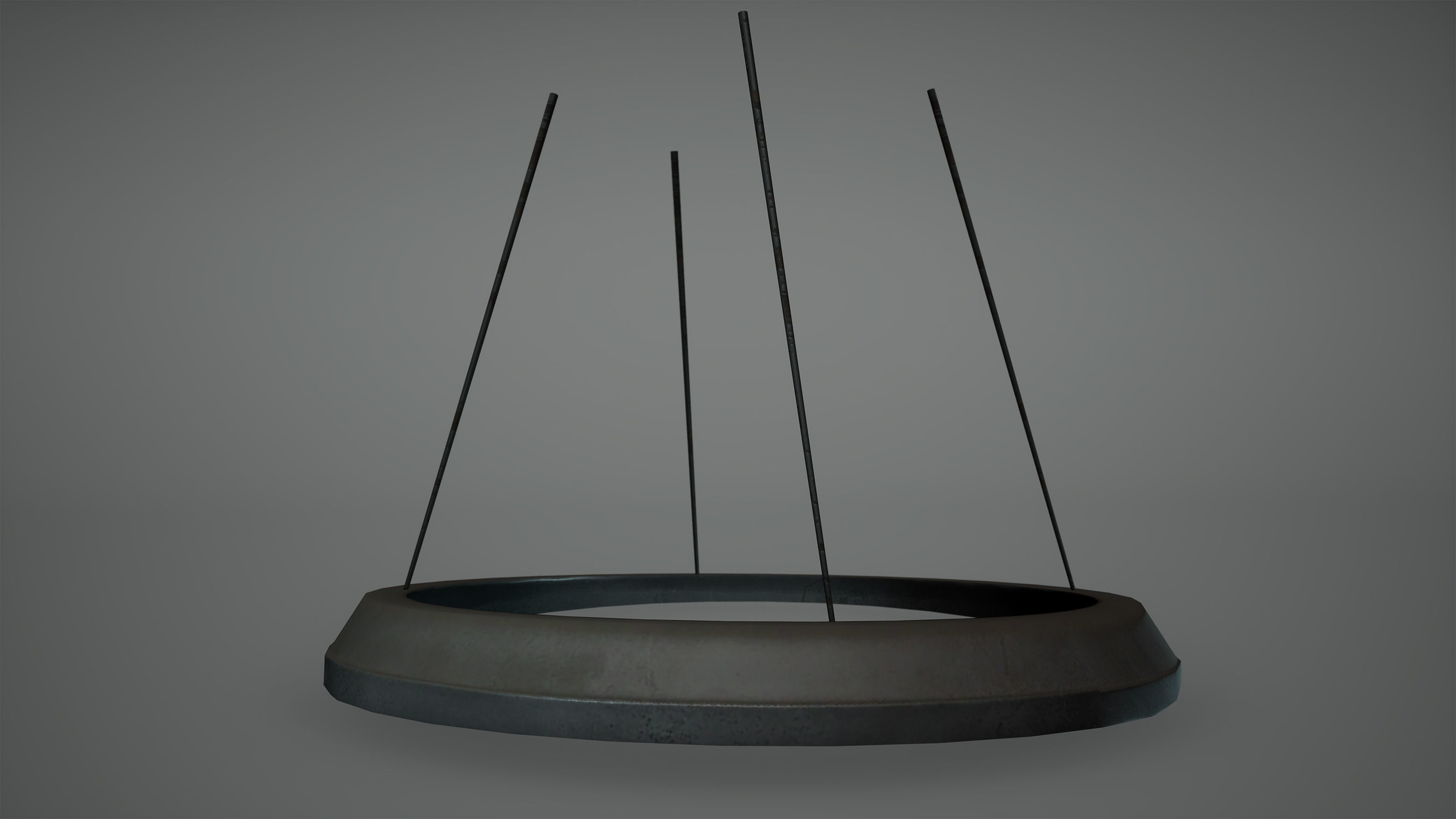 Cyberpunk Ceiling Light Low Poly Game Ready Low-poly 3D model_3