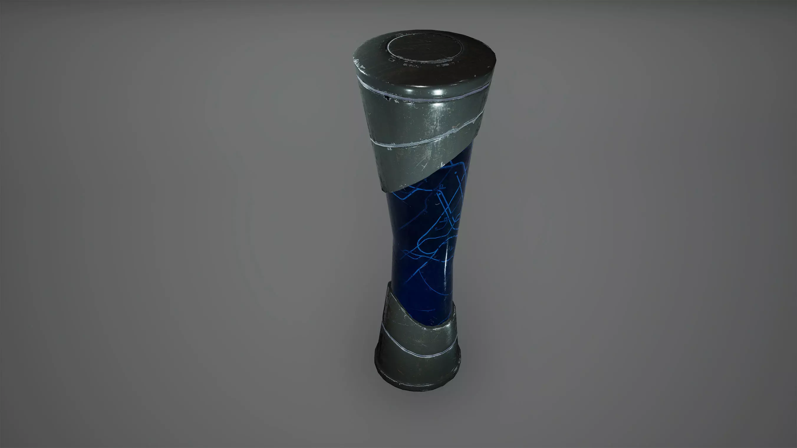 Cyberpunk Map Tower Low Poly Game Ready Low-poly 3D model