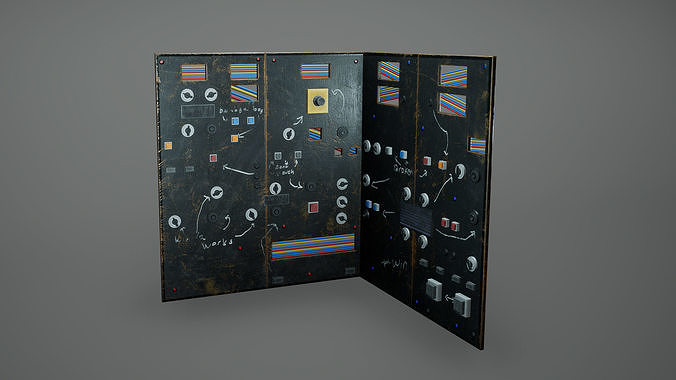 Cyberpunk Hand Made Computer Low Poly  Game Ready Low-poly 3D model