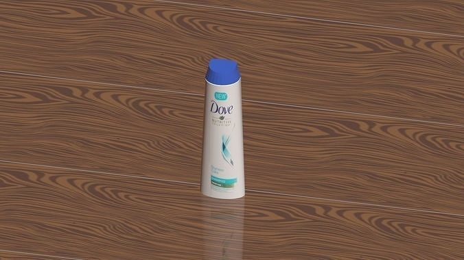 shampoo bottle of dove hairspray 3D model