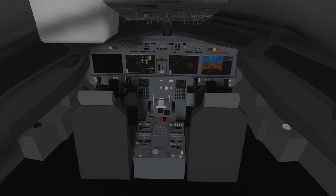 Boeing 737 Max8 Garuda Indonesia 3D Model with cockpit Low-poly 3D model_1