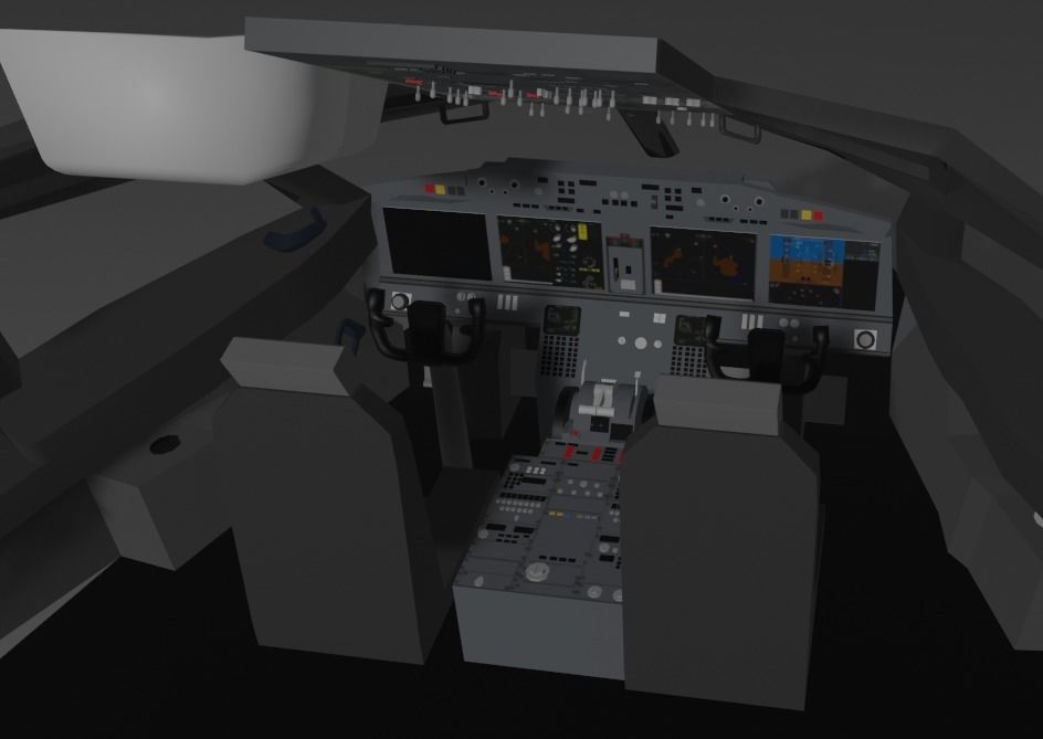 Boeing 737 Max8 Garuda Indonesia 3D Model with cockpit Low-poly 3D model_5