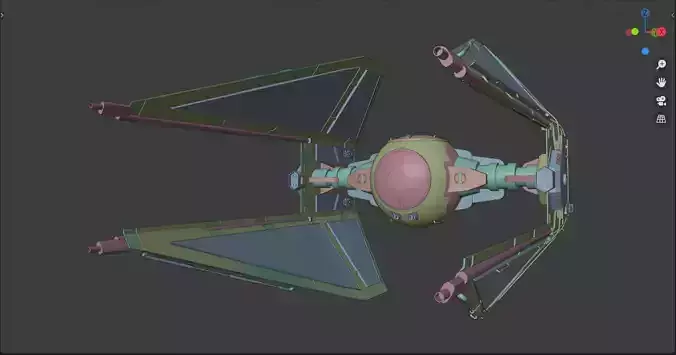 Tie-Interceptor star wars spaceship