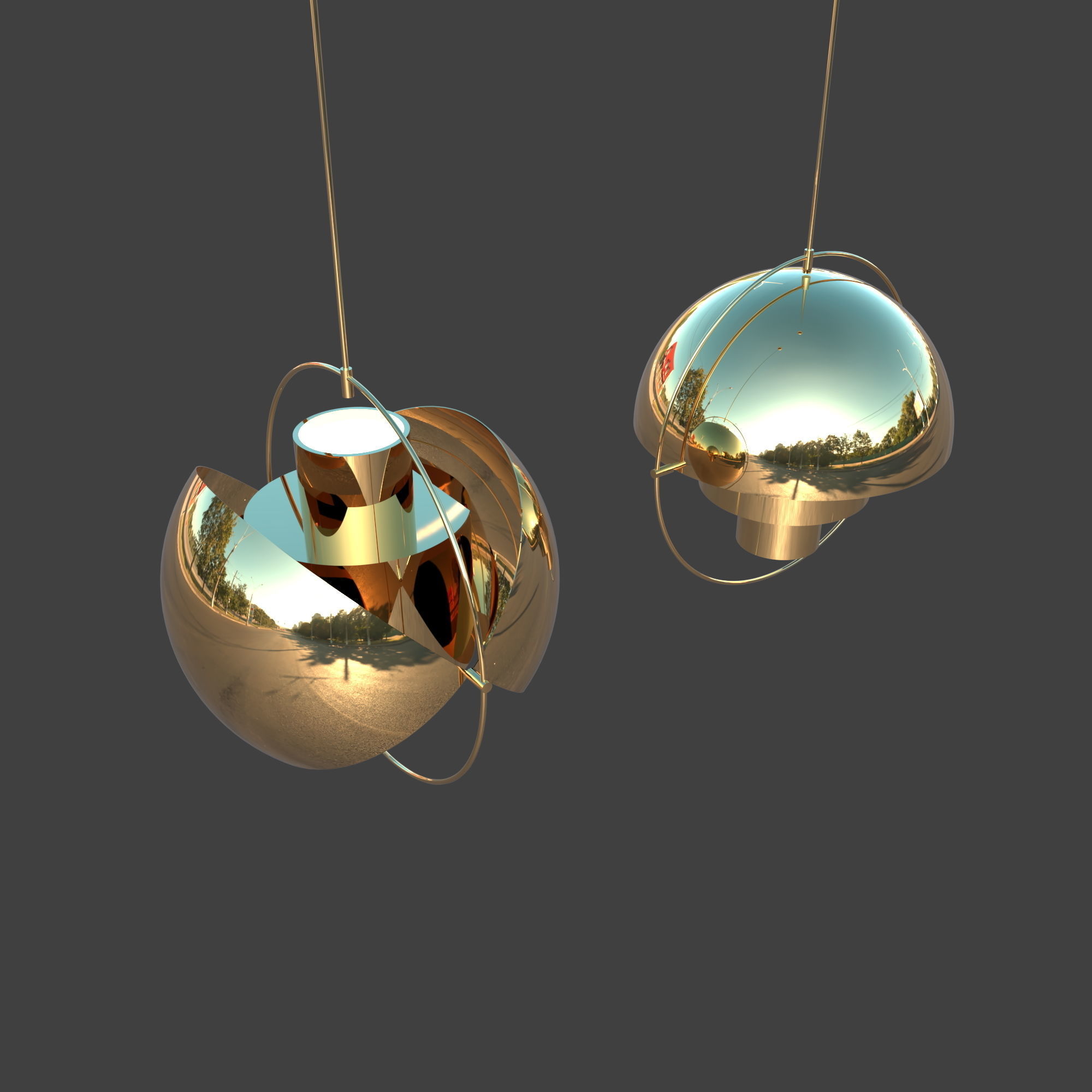 globe light 3D model_3