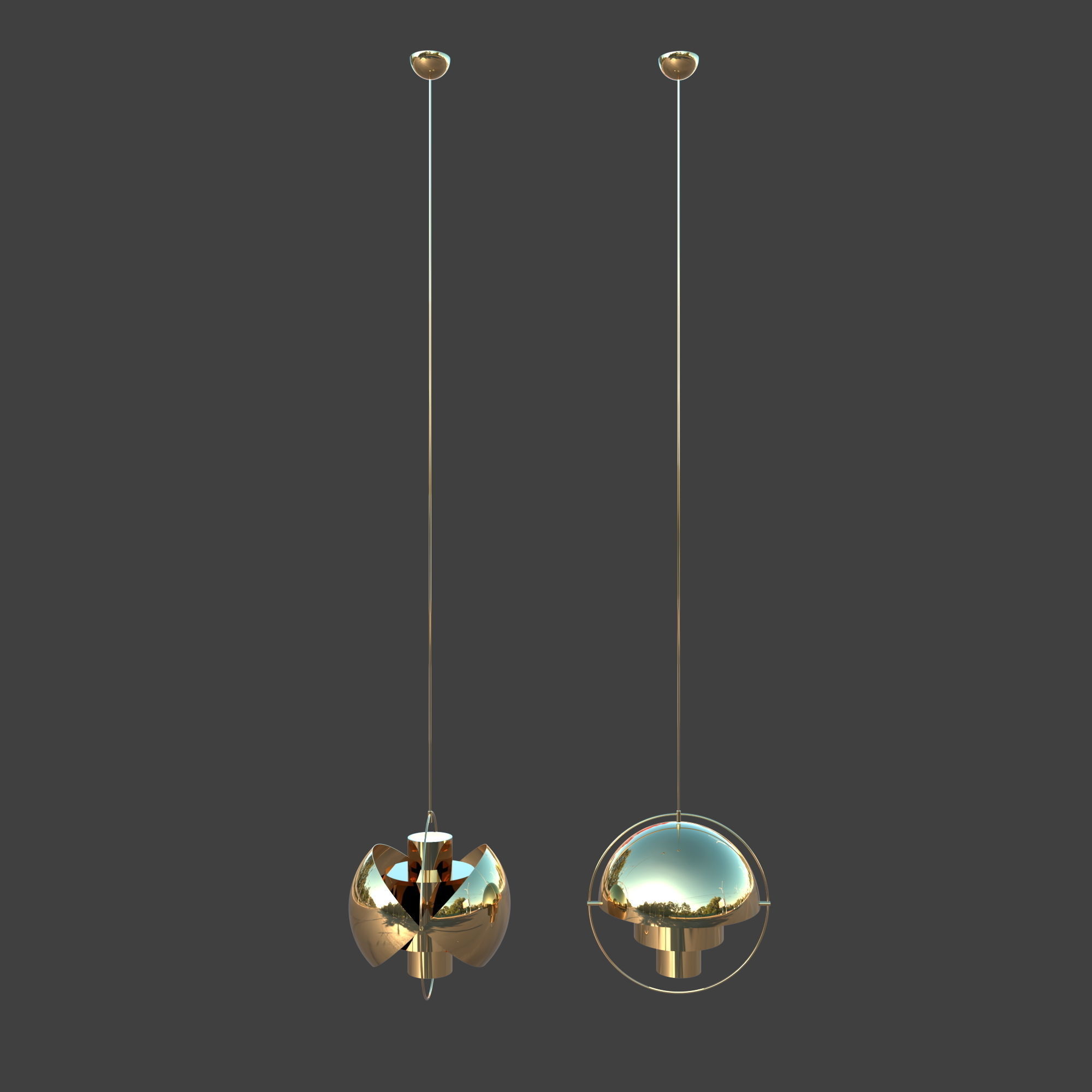globe light 3D model_1