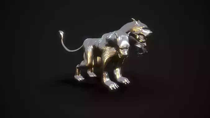 Cerberus 3D print model silver lion Free 3D print model Cerberus 3D print model silver lion Free 3D print model