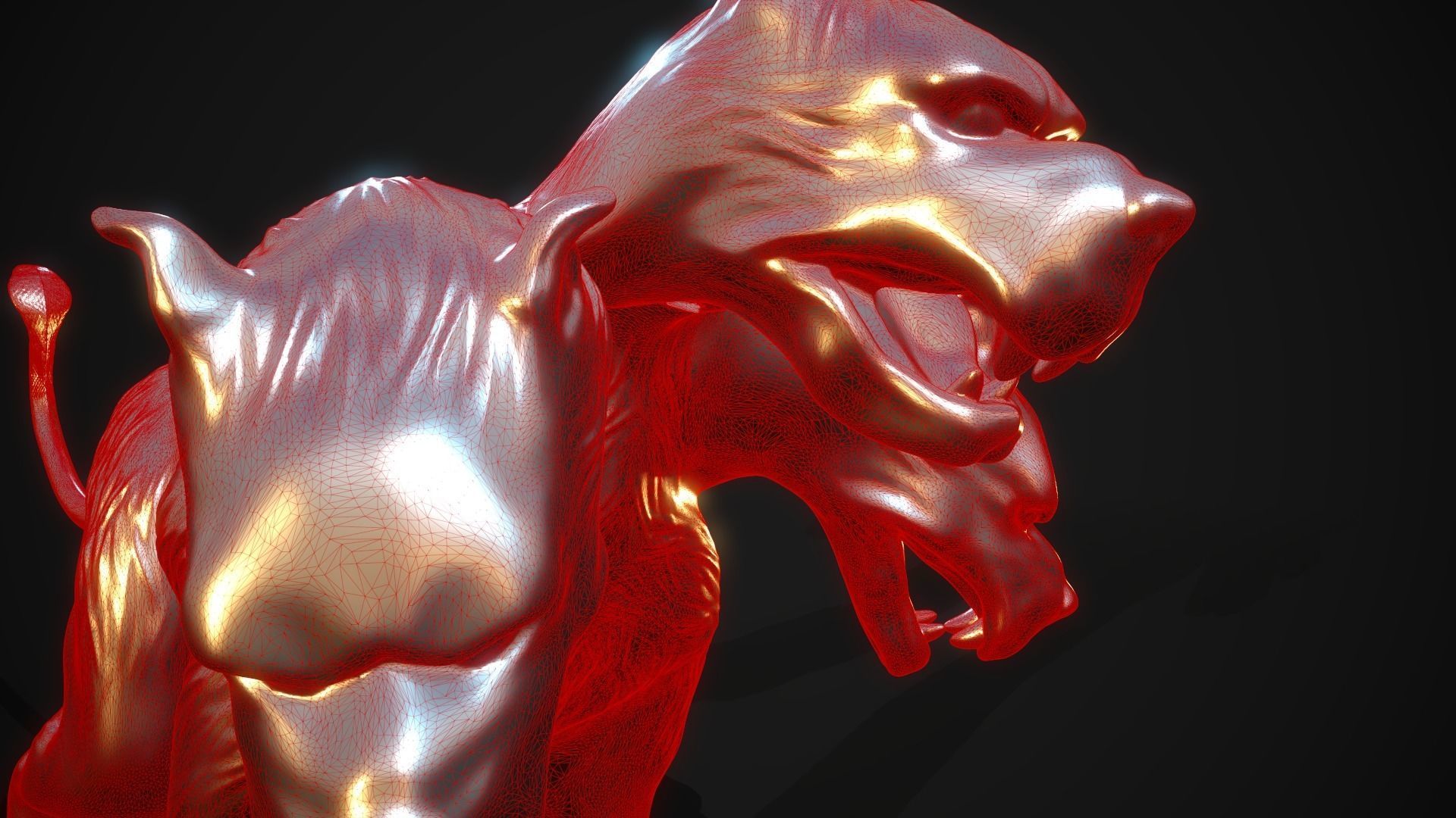 Cerberus 3D print model silver lion Free 3D print model_10