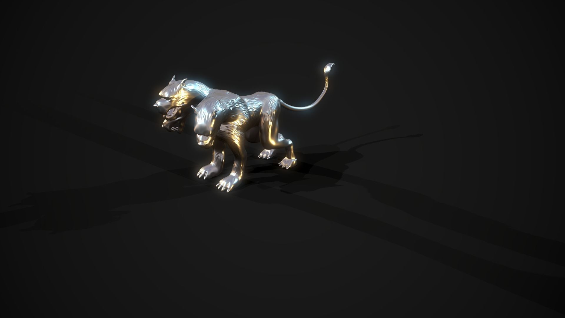Cerberus 3D print model silver lion Free 3D print model_11