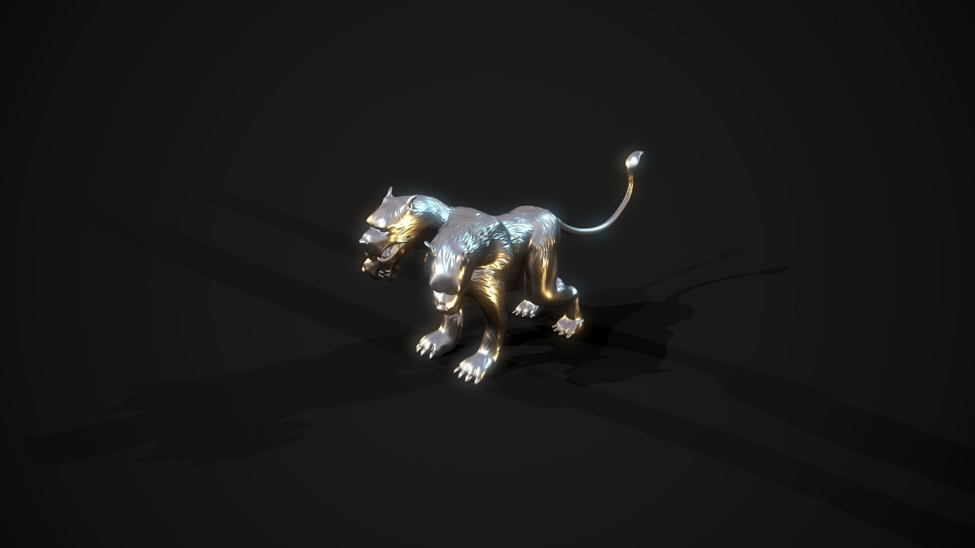 Cerberus 3D print model silver lion Free 3D print model_15