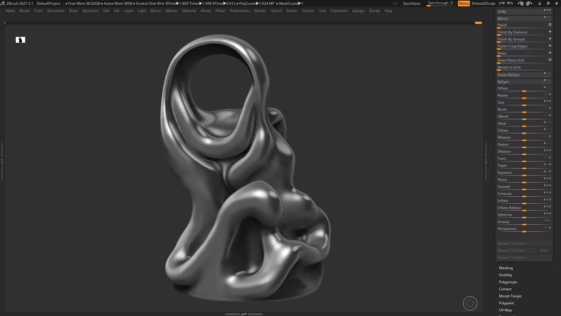 Modern Abstract Decorative sculpture 3d print model 39 3D print model