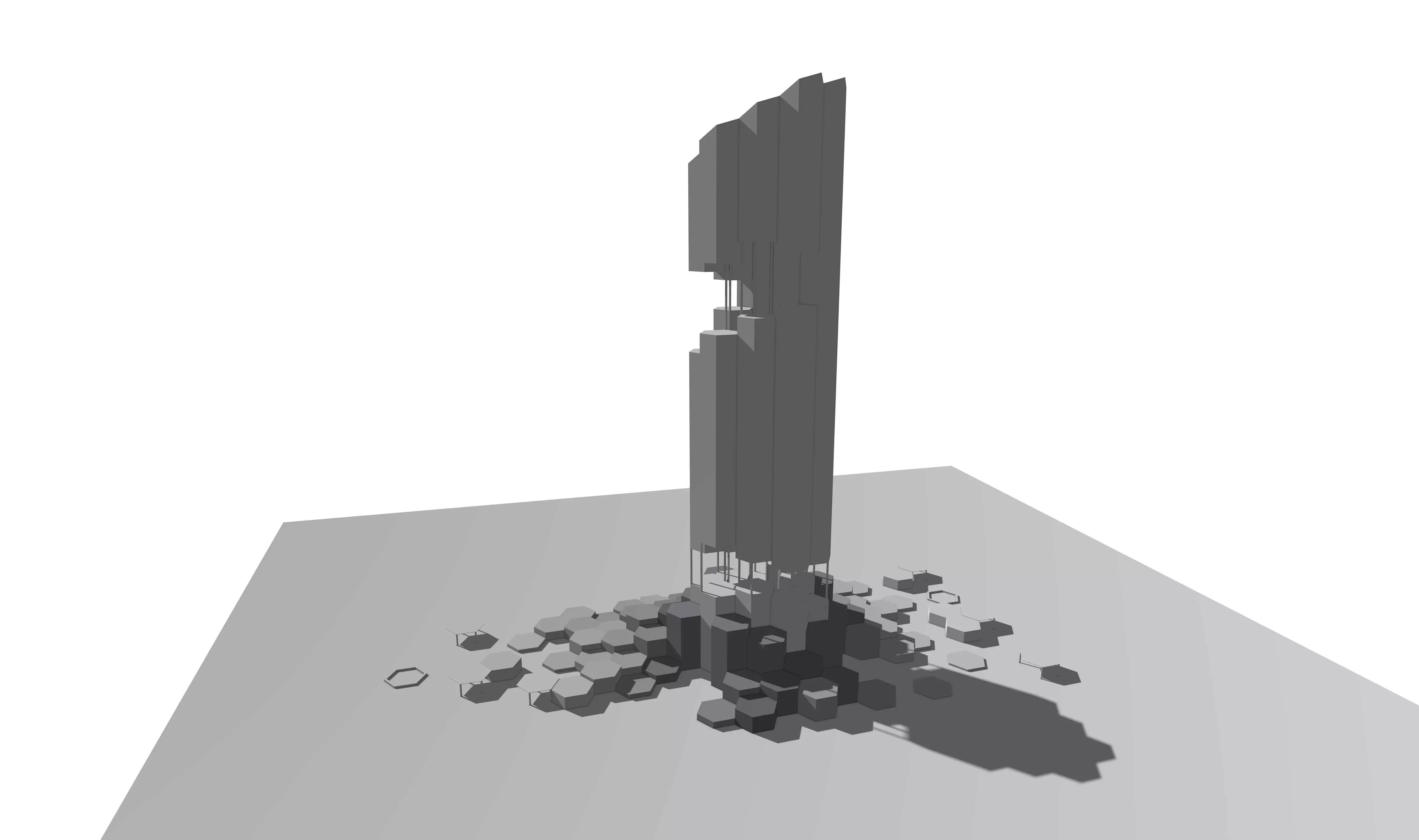 Hexagonal Tower Free 3D model_0