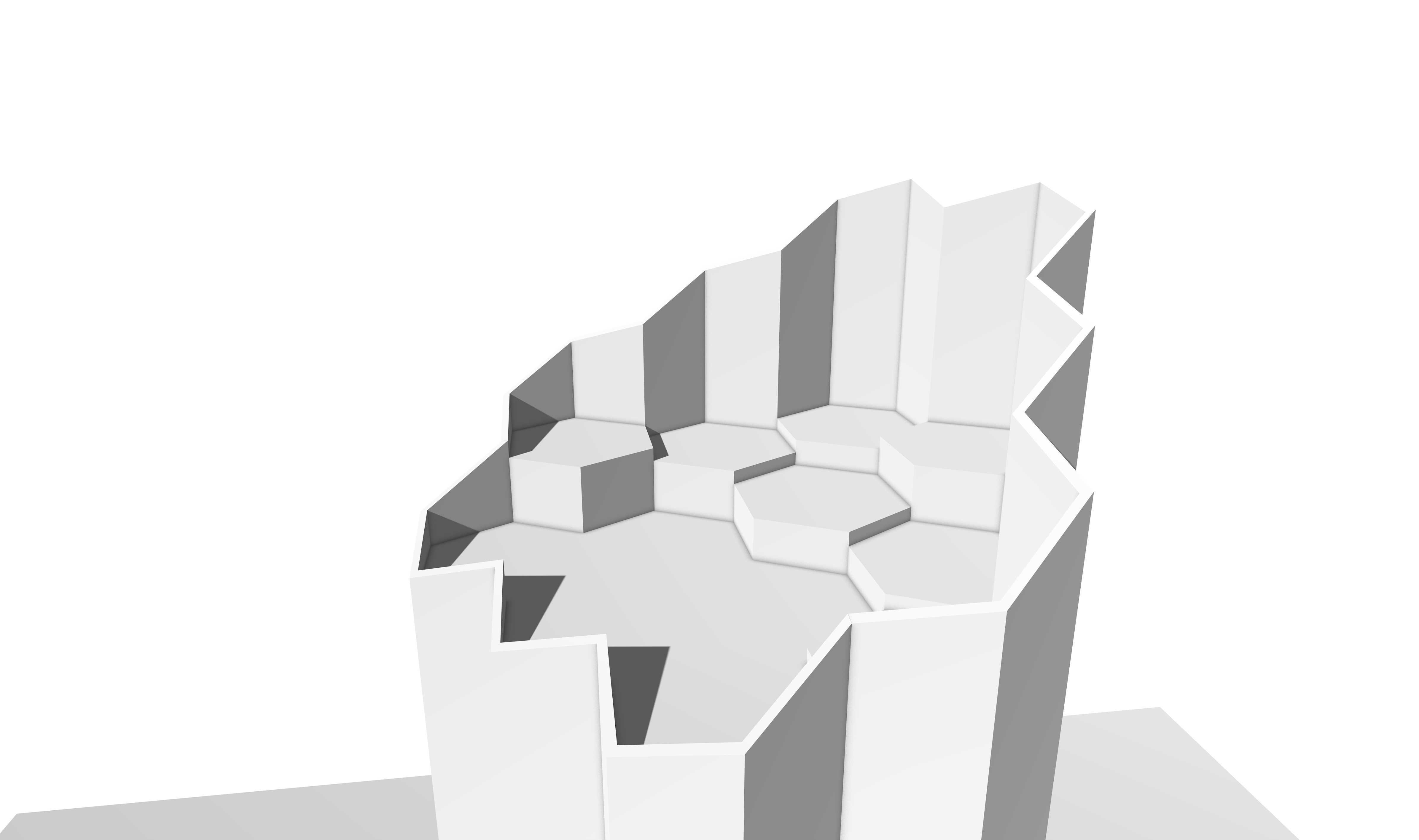 Hexagonal Tower Free 3D model_3