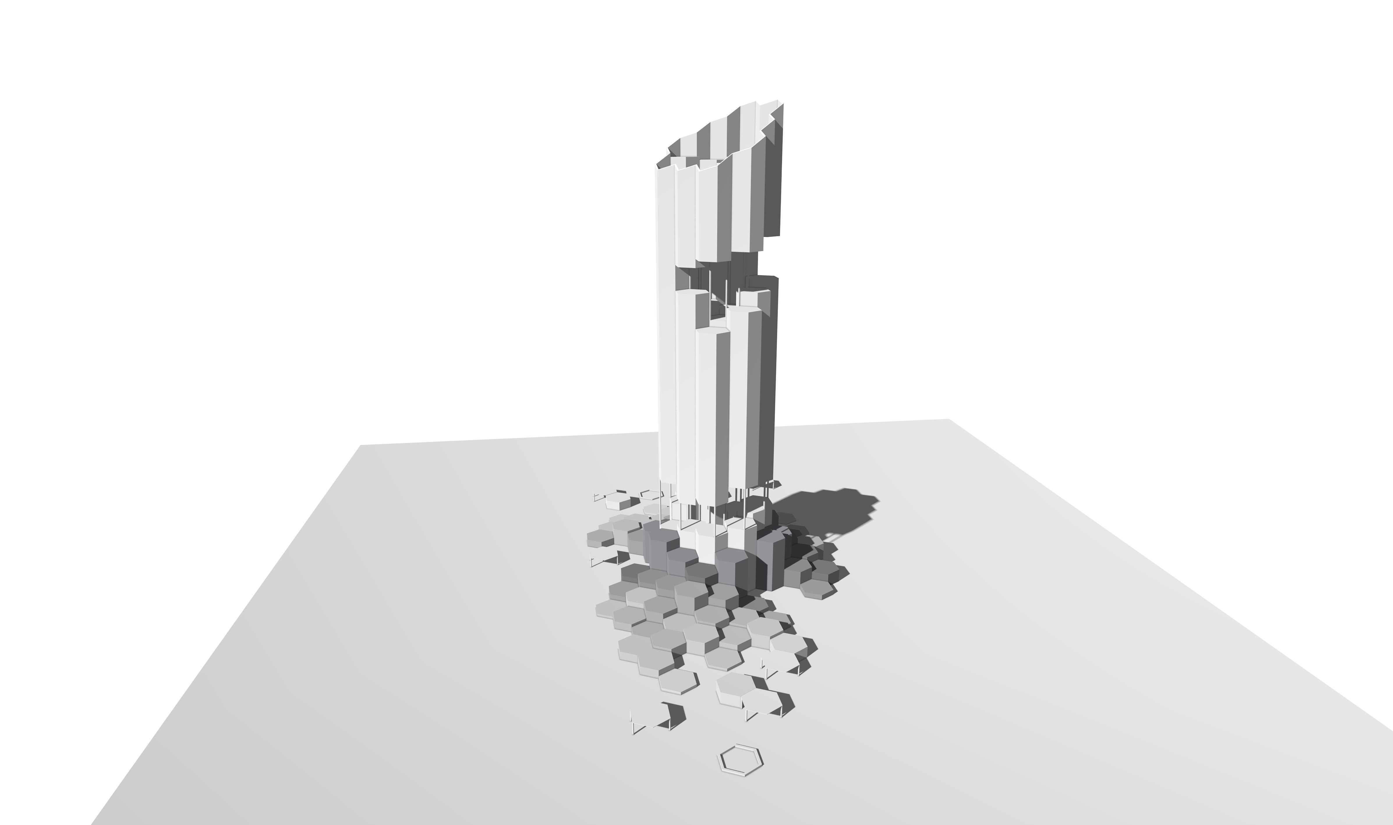 Hexagonal Tower Free 3D model_4