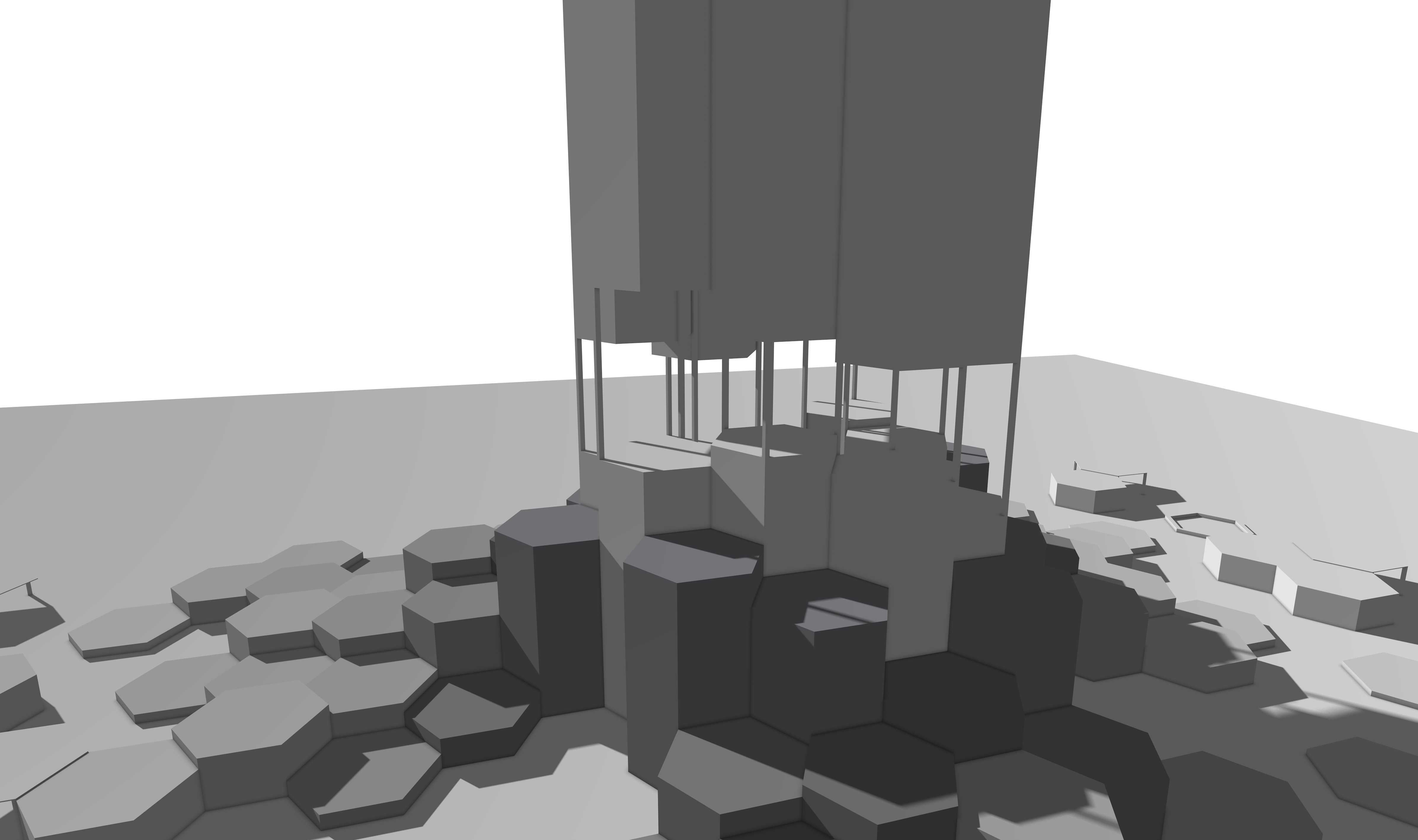 Hexagonal Tower Free 3D model_1