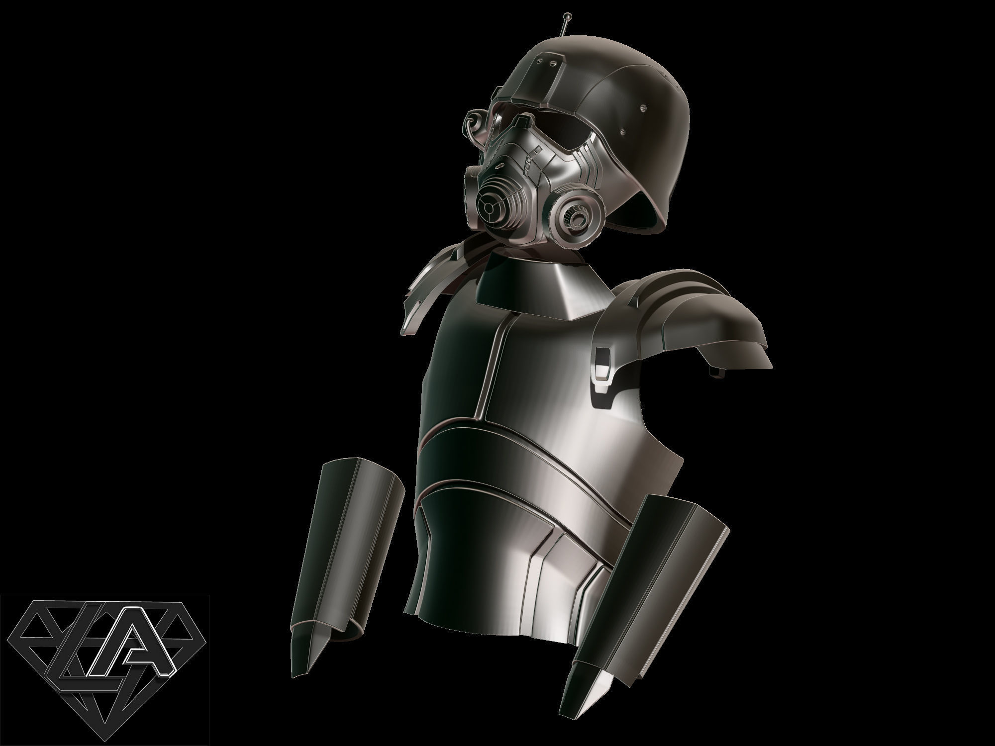 Fallout NCR Ranger combat armor 3D print model_11