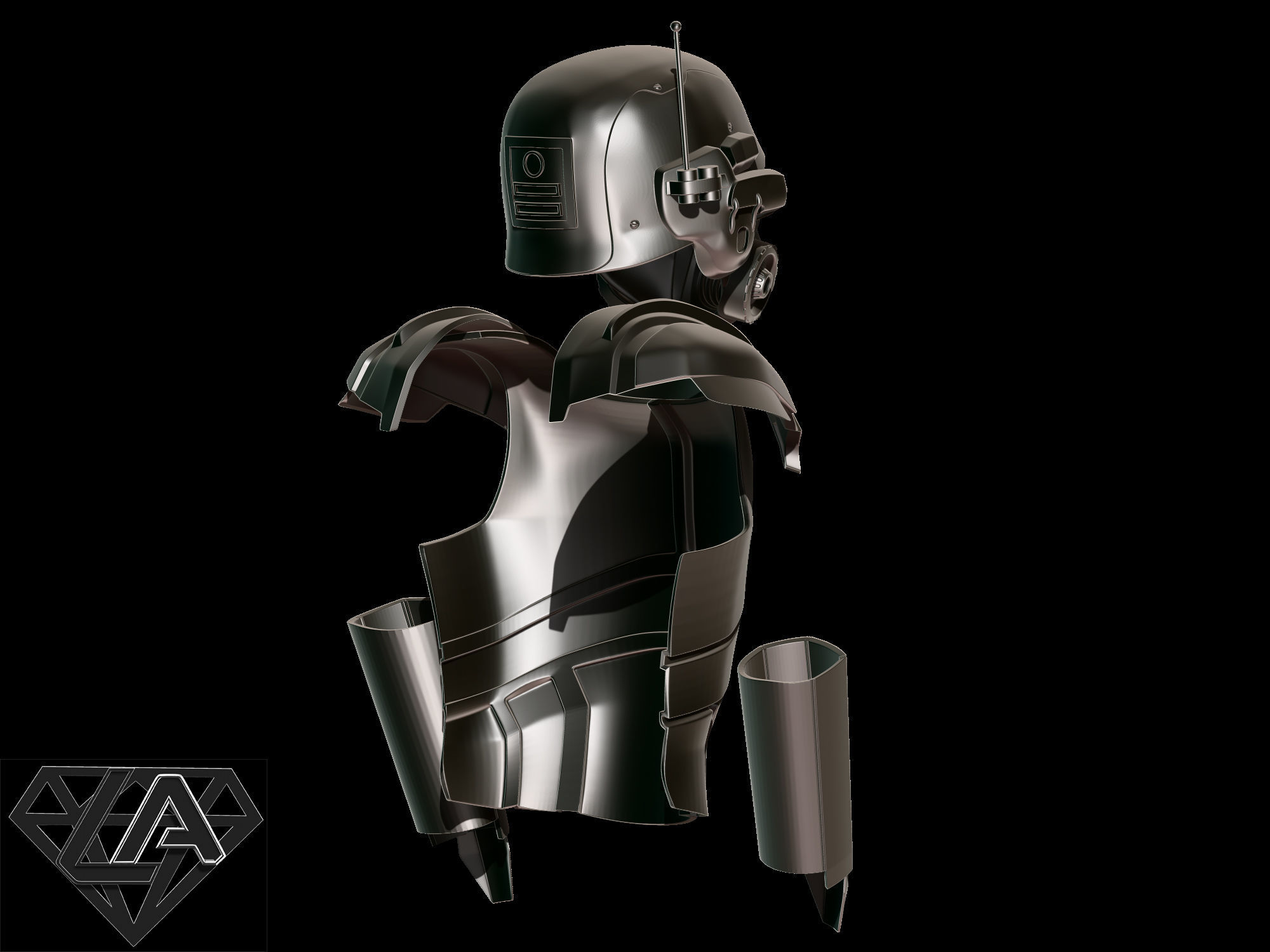 Fallout NCR Ranger combat armor 3D print model_7