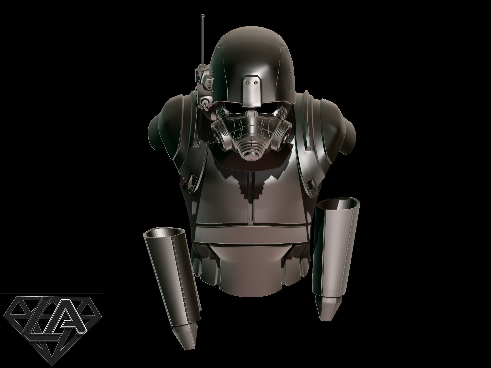 Fallout NCR Ranger combat armor 3D print model_13