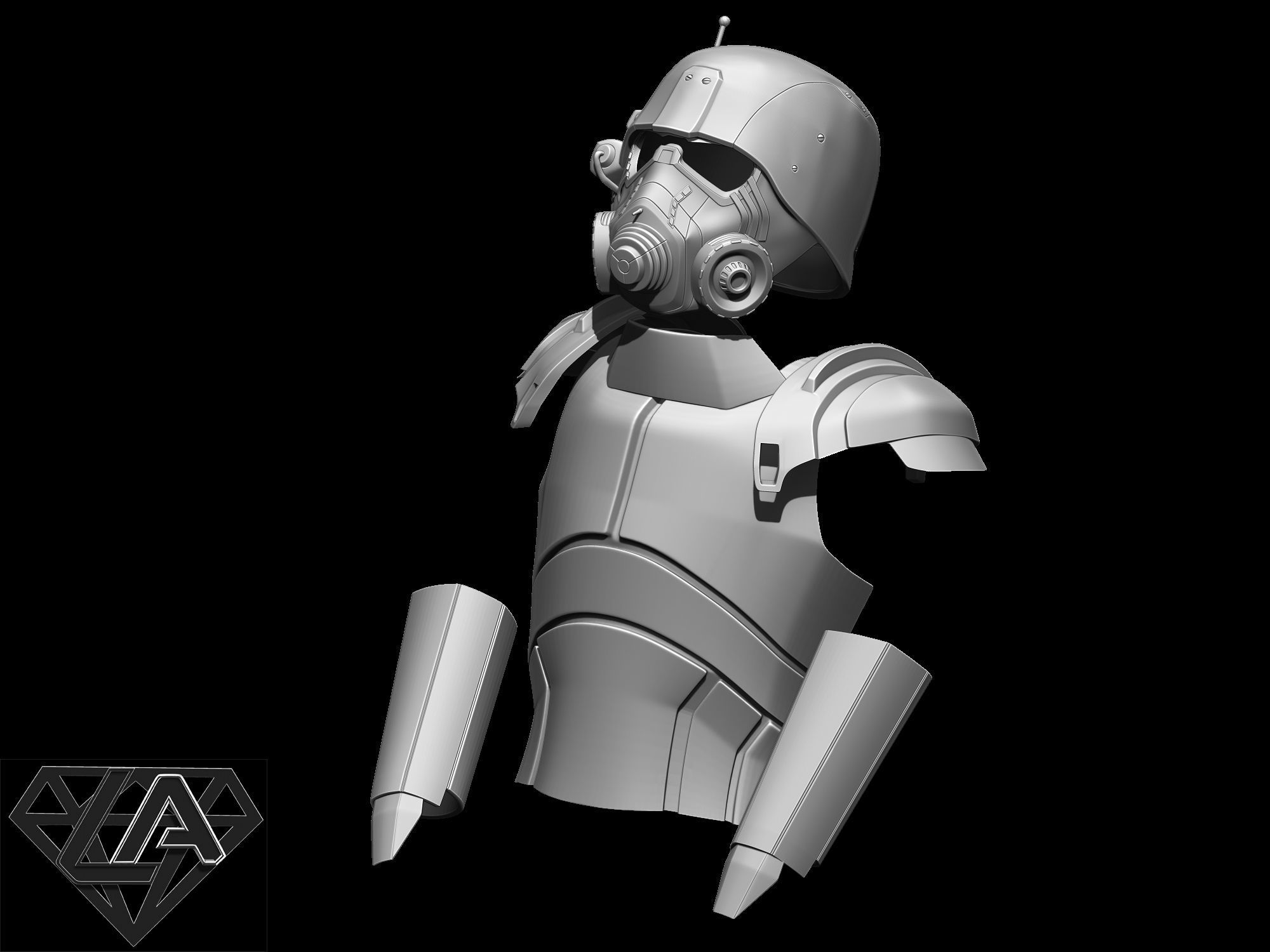 Fallout NCR Ranger combat armor 3D print model_10