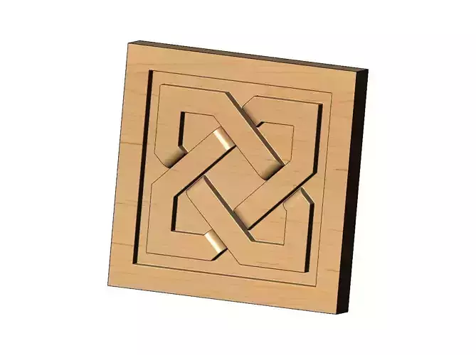 Square Gaelic knot tile and ornament 3D print model