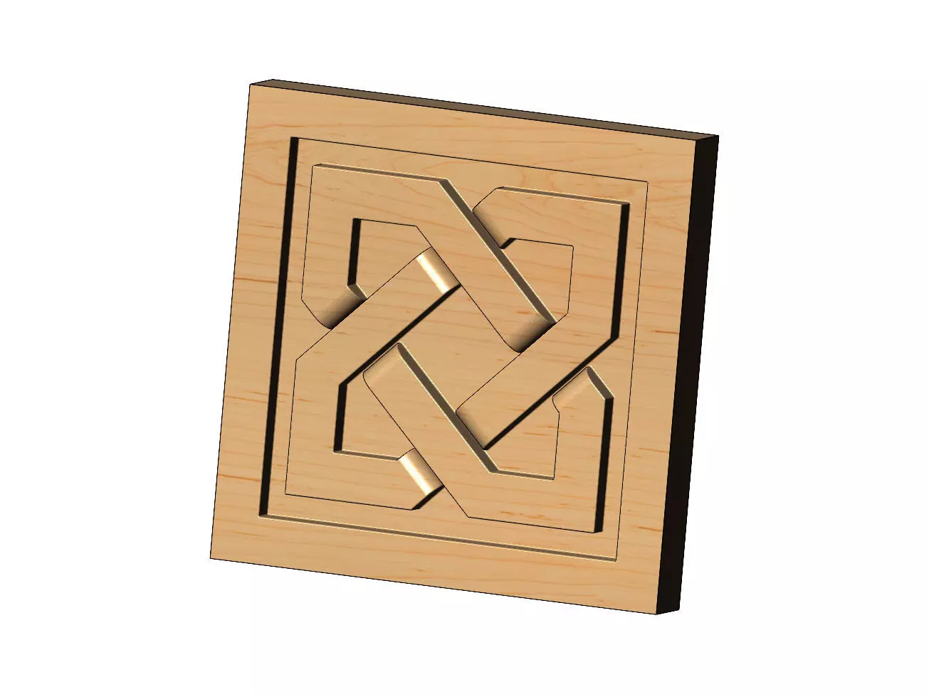 Square Gaelic knot tile and ornament 3D print model