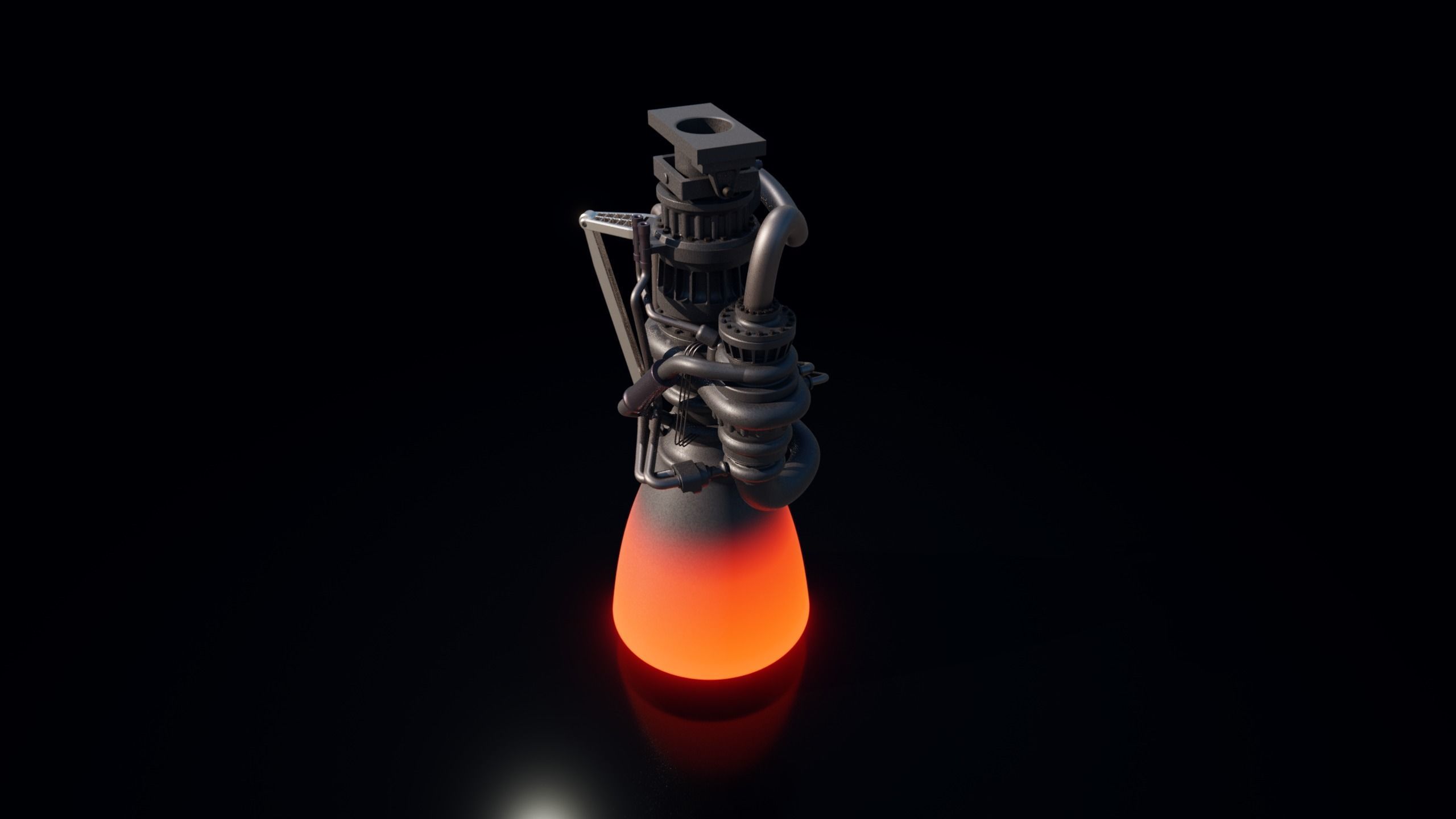 SpaceX Raptor Engine 3D model CGTrader