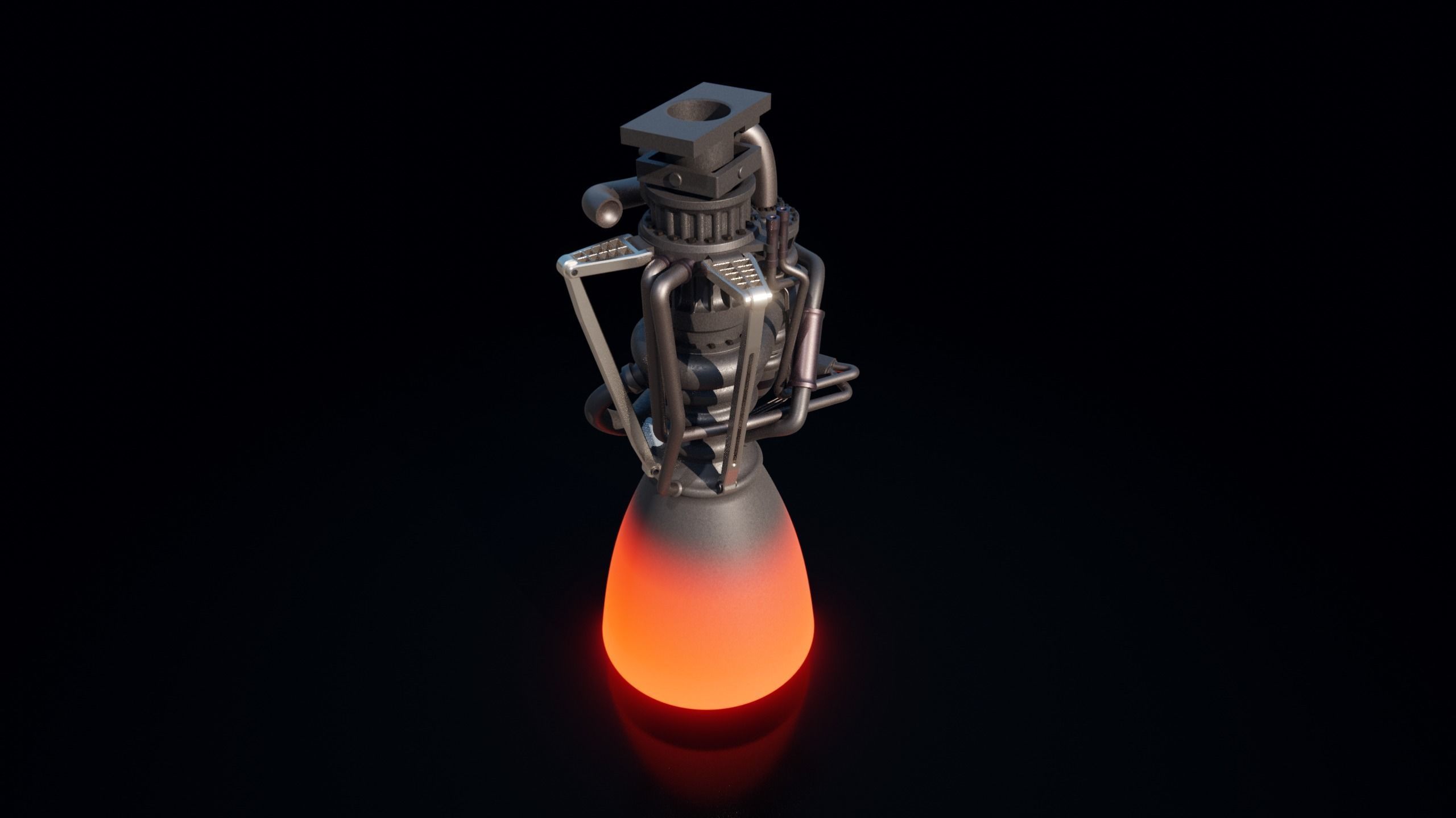SpaceX Raptor Engine 3D model CGTrader