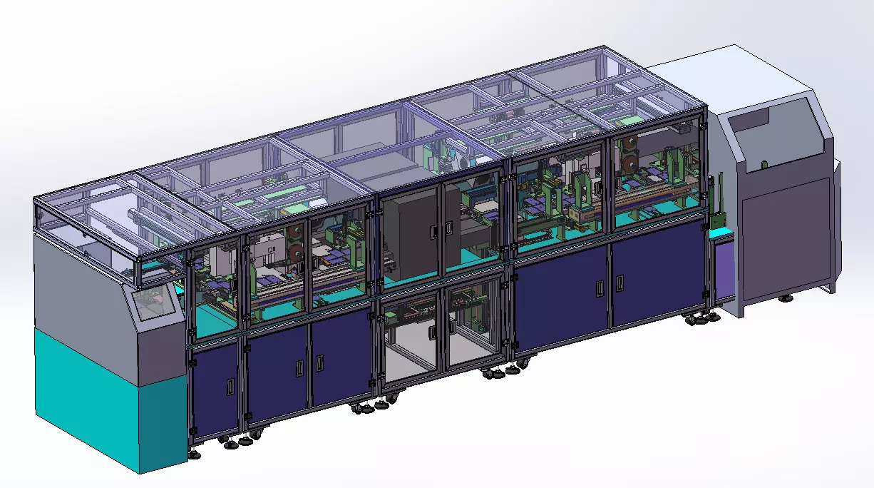 UV glue coating machine for mobile phone products 3D model