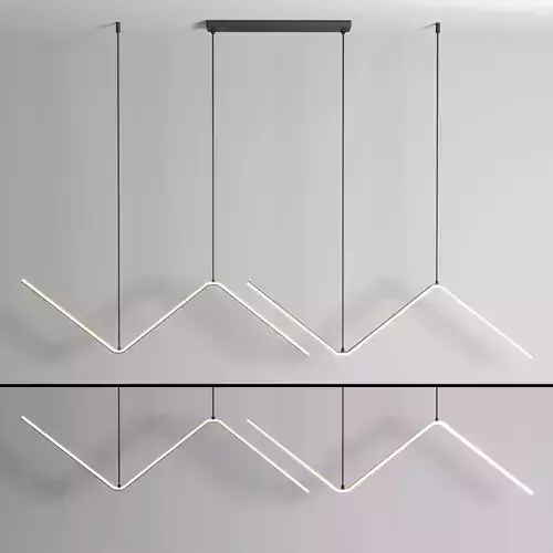 Zigzag Pendant Light Low-poly 3D model