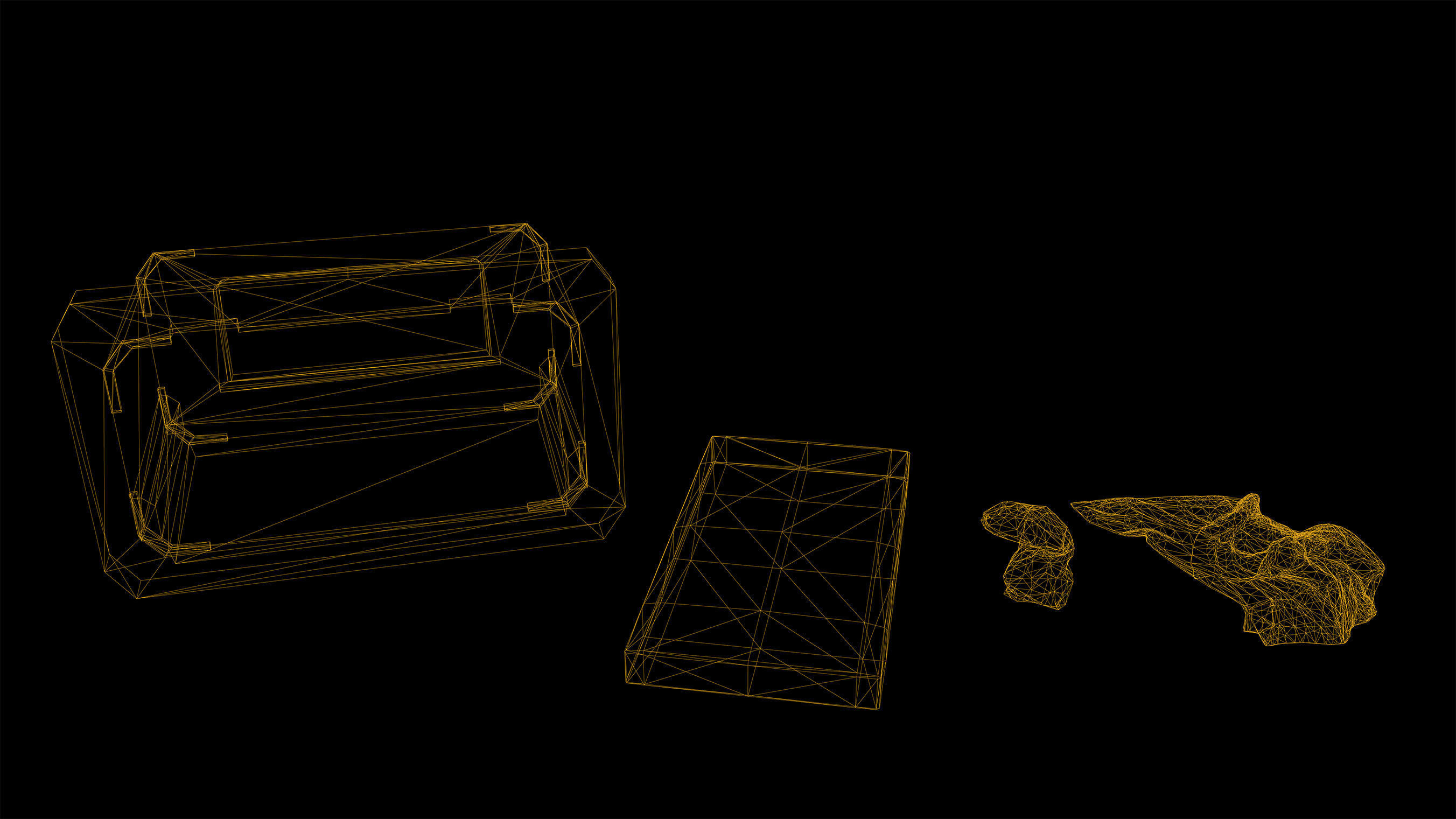 Cyberpunk Bed Blamket Matress Set Low Poly  Game Ready Low-poly 3D model_2