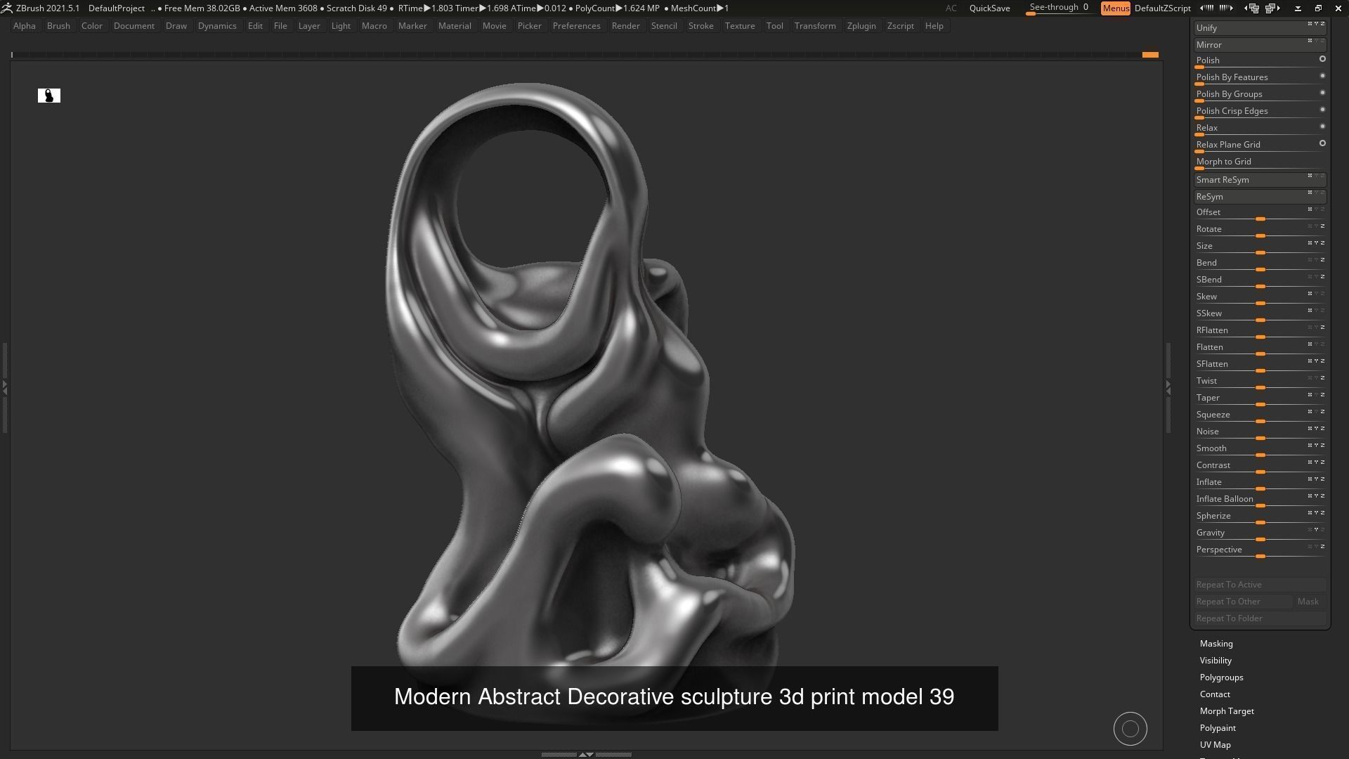 10 Modern sculpture pack  3d print model 3D Model Collection_10