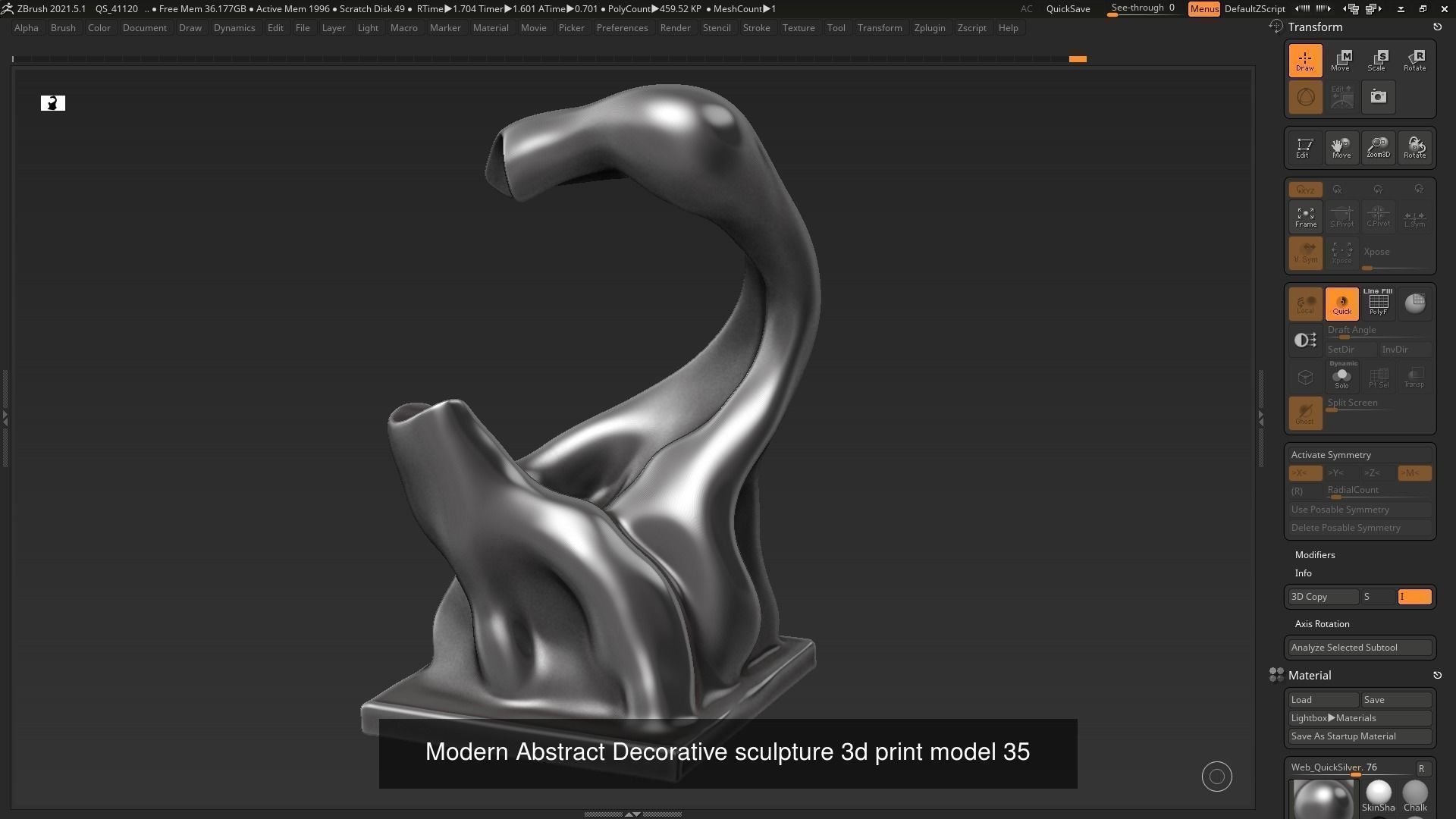10 Modern sculpture pack  3d print model 3D Model Collection_6