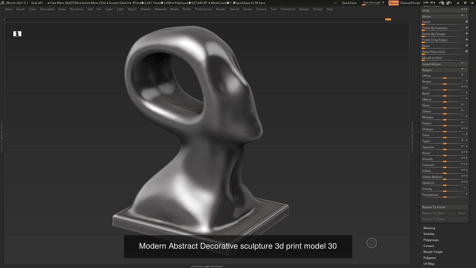 10 Modern sculpture pack  3d print model 3D Model Collection_1