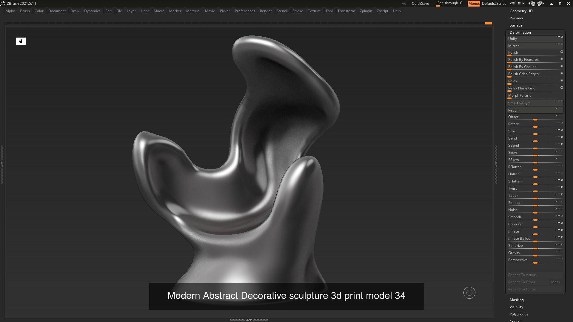 10 Modern sculpture pack  3d print model 3D Model Collection_5