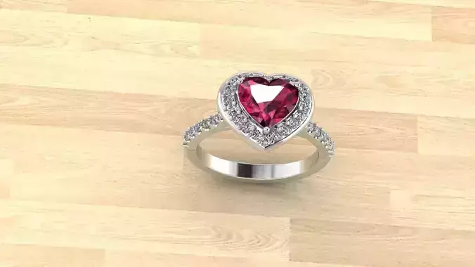 Ring model jewelry Diamond  Gemstone Solitaire  3D print model 