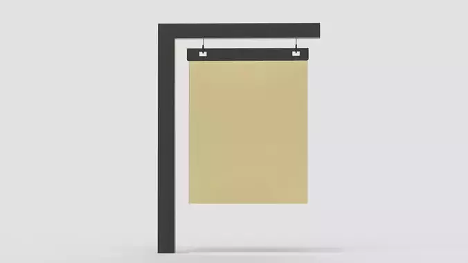 Blank billboard or poster located