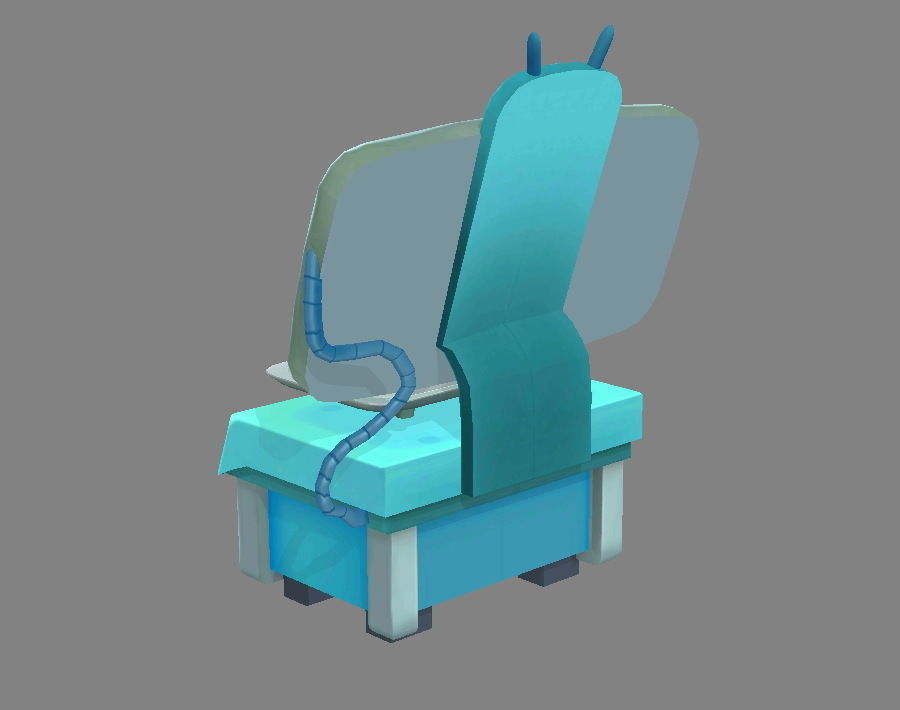 Cartoon Electronic Scale - Bench Scale - platform balance Low-poly 3D model_2