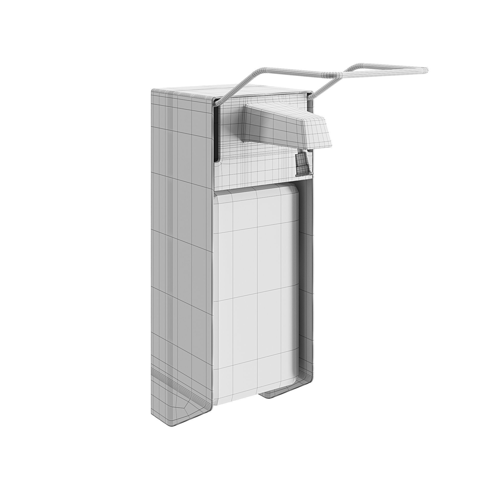 Hand Sanitizer Dispenser Set 3D model_4