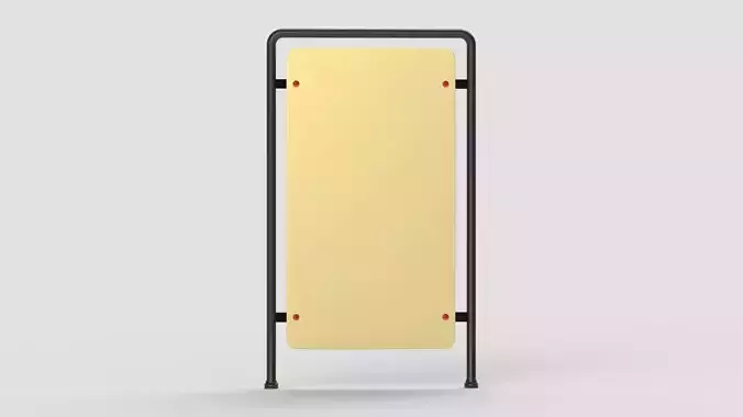 Blank vertical street billboard