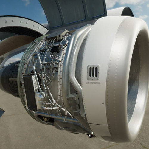 turbine engine A320 Neo Low-poly 3D model