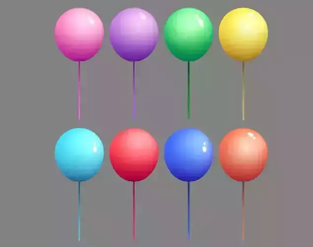 Cartoon balloons - a set of colorful balloons