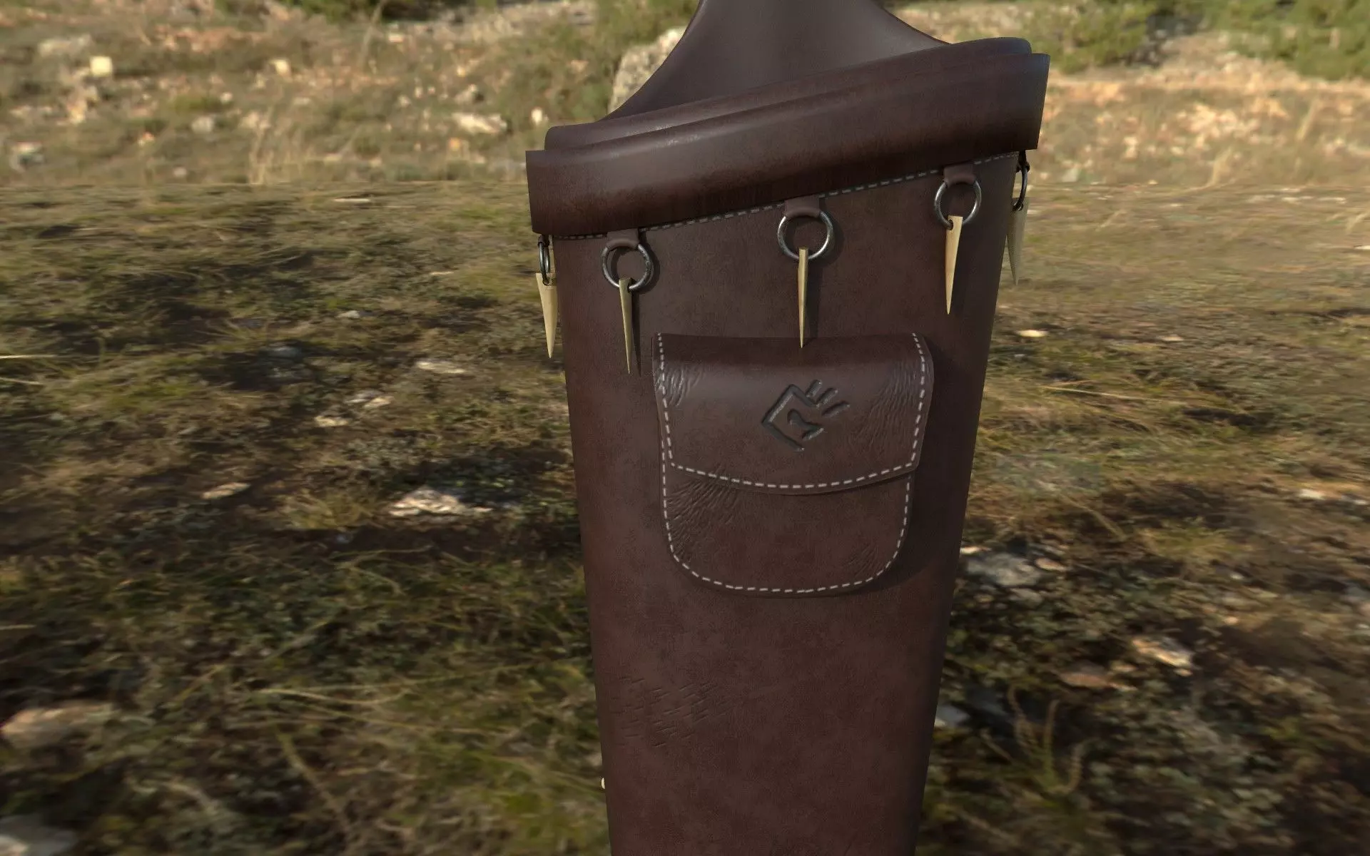 Carcaj leather satchel for dead redemption 3D model