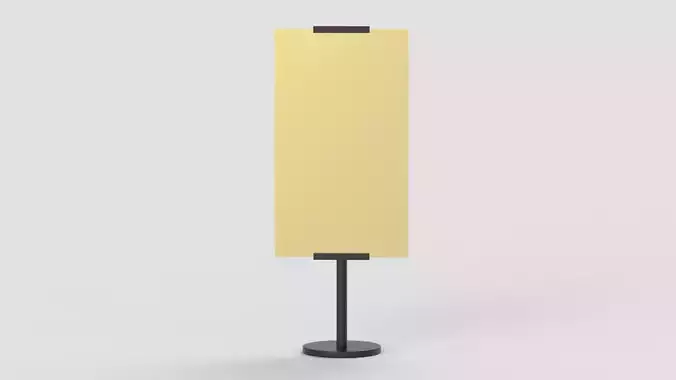 Blank bus stop or cafe and street billboard Mockup 3D model