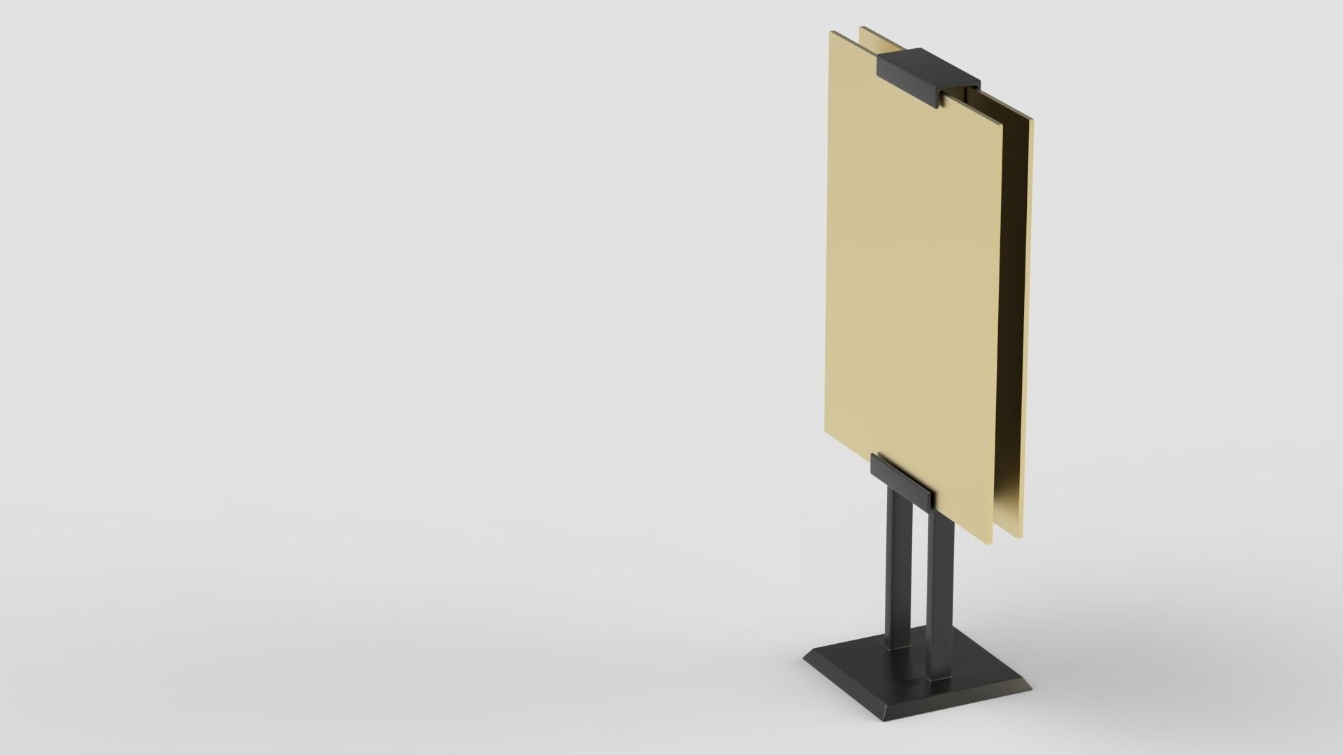  Blank bus stop billboard Mockup in empty street in city 3D model_2