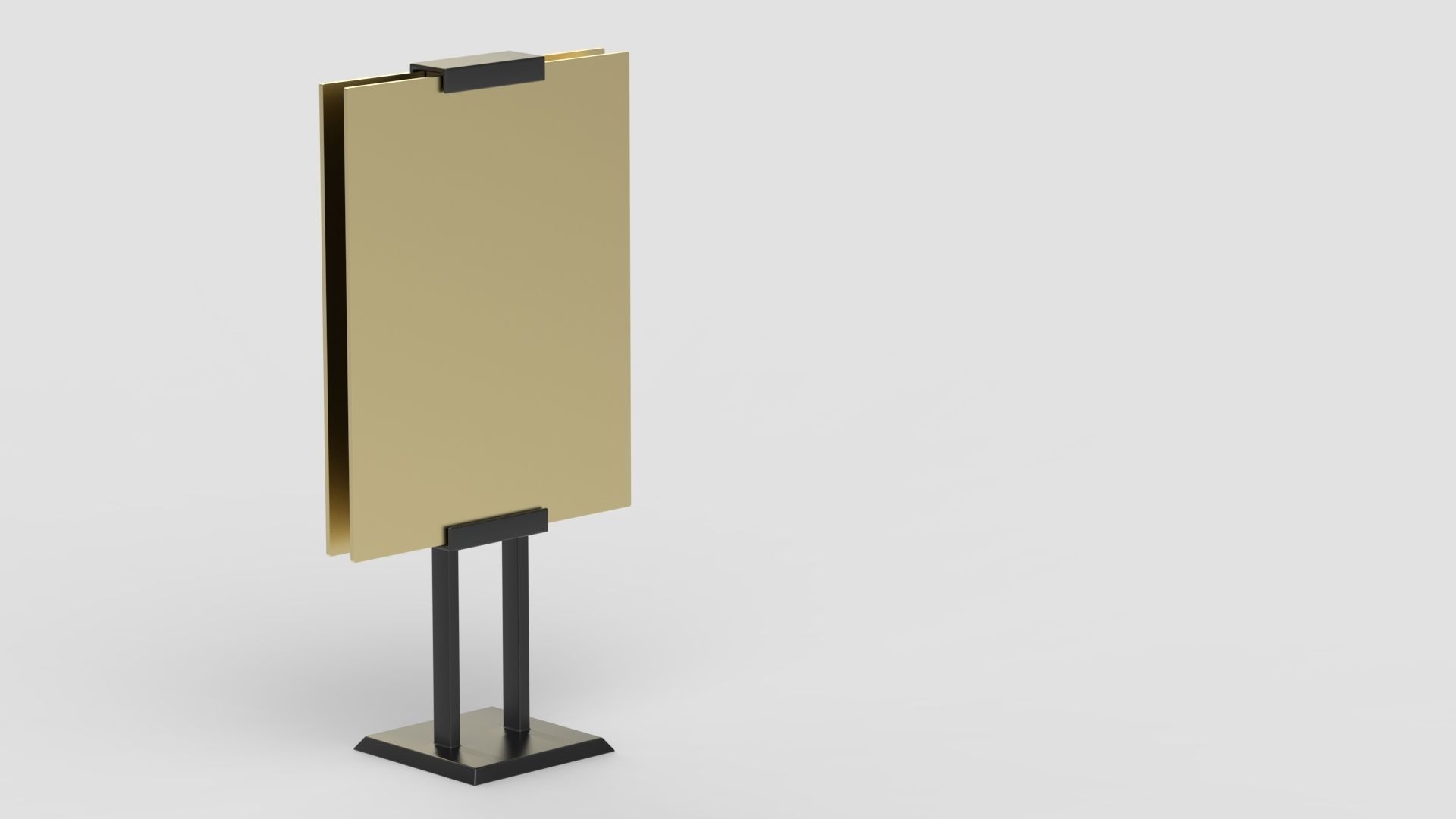  Blank bus stop billboard Mockup in empty street in city 3D model_3