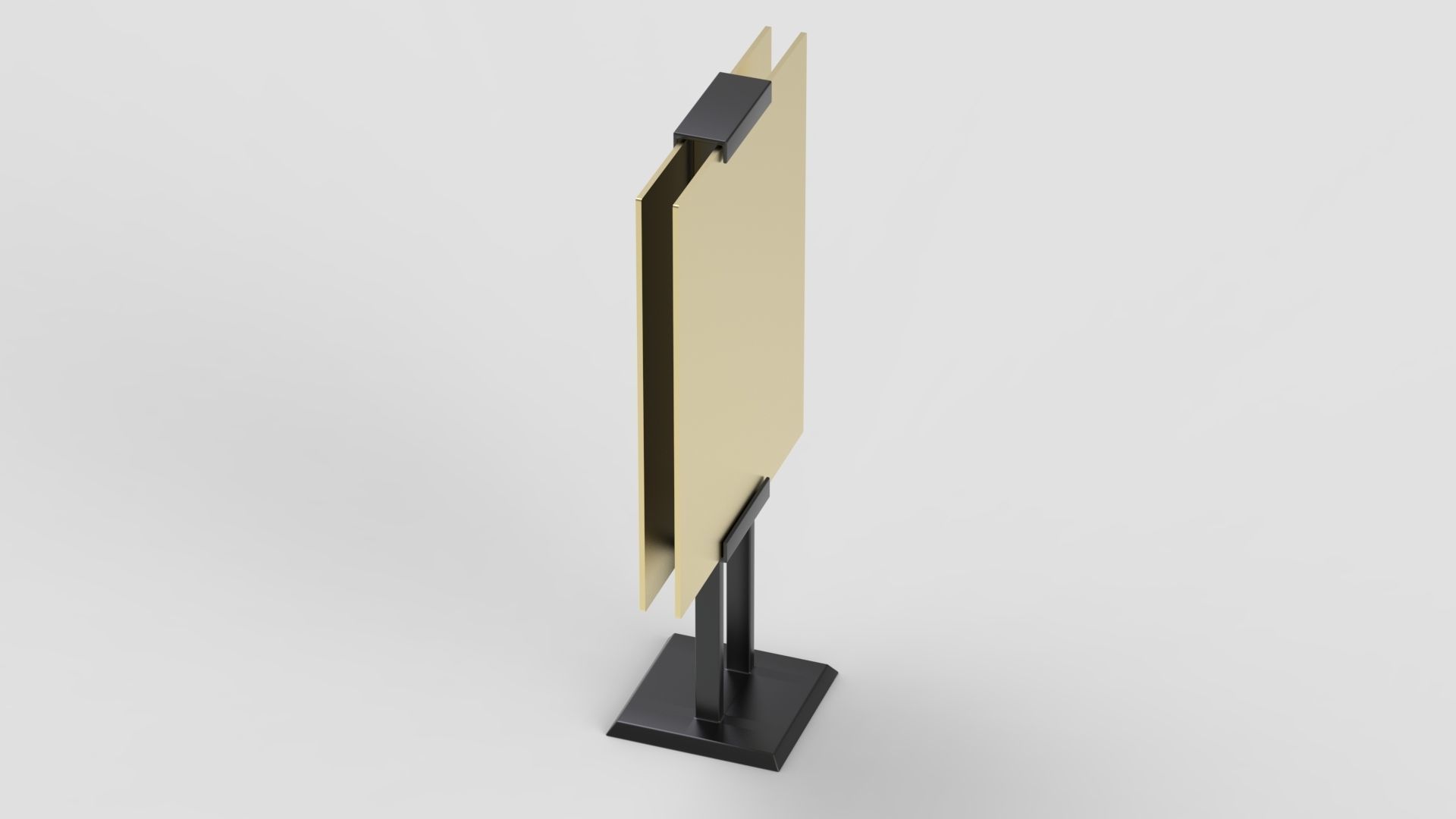  Blank bus stop billboard Mockup in empty street in city 3D model_5