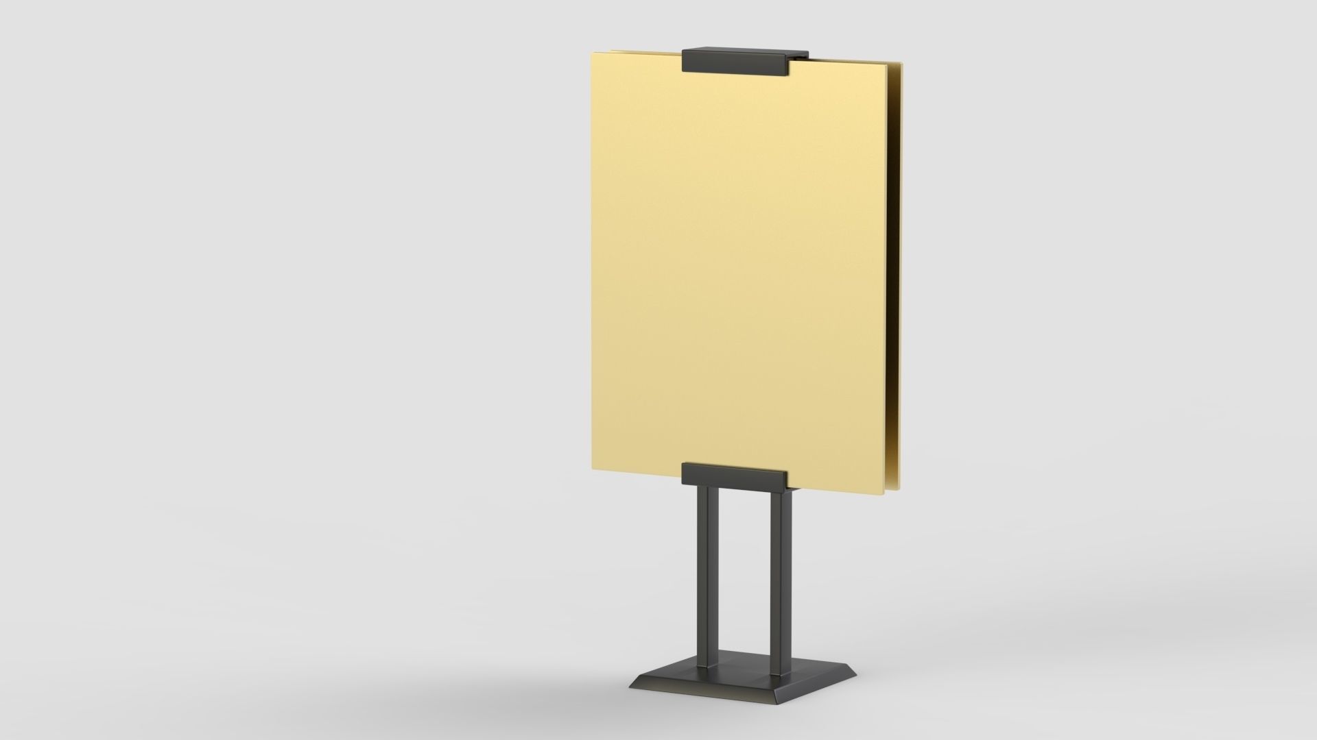  Blank bus stop billboard Mockup in empty street in city 3D model_1