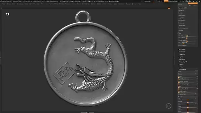 Dragon zodiac sign symbol 3d print model 3D print model